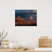 Dramatische Monument Valley Lightning Poster (Keuken)