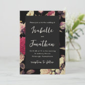 Dramatische Moody Bloemen Fotobruiloft Kaart (Staand voorkant)