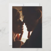 Dramatische Moody Bloemen Fotobruiloft Kaart (Achterkant)