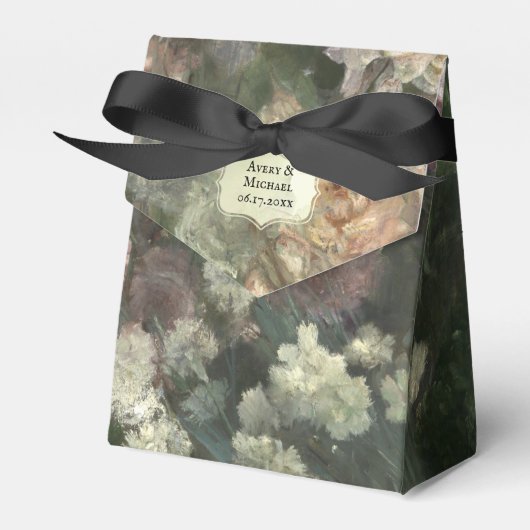 Dramatische Moody Fine Art Botanische Favor Boxen Bedankdoosjes (Voorkant Zijde)