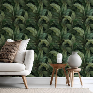 Dramatische Moody Foliage Green ID1051 Behang