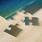 Dramatische oceaan golven en zonsondergang reflect legpuzzel (Zijkant)