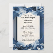 Dramatische oceaangolven bruiloft uitnodiging (Voorkant)