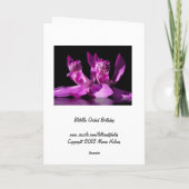 Dramatische Orchidee Verjaardag Kaart (Achterkant)