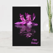 Dramatische Orchidee Verjaardag Kaart (Voorkant)