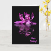 Dramatische Orchidee Verjaardag Kaart (Gele Bloem)