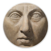 Dramatische oude Romeinse keizer marmeren gezicht  Keramische Knop (Voorkant)