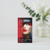 Dramatische oyes Makeup Artist | rood Visitekaartje (Staand voorkant)