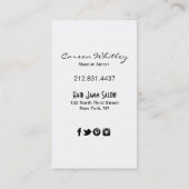 Dramatische oyes Makeup Artist | rood Visitekaartje (Achterkant)