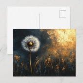 Dramatische Paardenbloem Fluff schilderij Briefkaart (Voorkant / Achterkant)