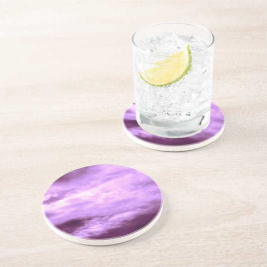 Dramatische Paarse hemel Zandsteen Onderzetter (Zijkant)