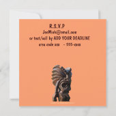 Dramatische palmboom Sunset Luau Kaart (Achterkant)