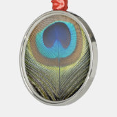 Dramatische Peacock-doether Metalen Ornament (Links)