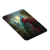 Dramatische Peacock Red Roses Gothic Flexible Magneet (Rechterzijde)