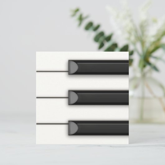 Dramatische Piano Keys Aangepaste Muziek Kaart (Staand voorkant)