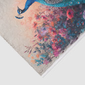 Dramatische Posing Peacock Tissuepapier (Detail)