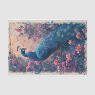 Dramatische Posing Peacock Tissuepapier
