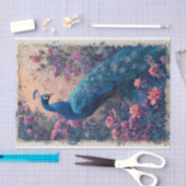 Dramatische Posing Peacock Tissuepapier (Craft)