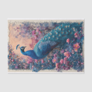 Dramatische Posing Peacock Tissuepapier