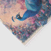 Dramatische Posing Peacock Tissuepapier (Detail)