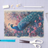 Dramatische Posing Peacock Tissuepapier (Craft)