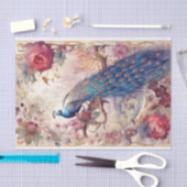 Dramatische Posing Peacock Tissuepapier (Craft)