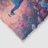 Dramatische Posing Peacock Tissuepapier (Detail)