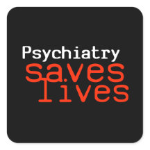 Dramatische pro-psychiatrie Sticker (vierkant)