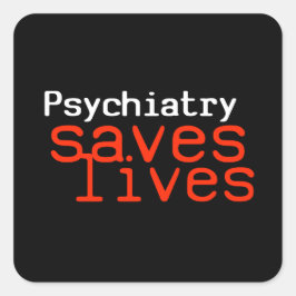 Dramatische pro-psychiatrie Sticker (vierkant)