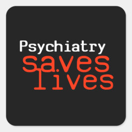 Dramatische pro-psychiatrie Sticker (vierkant)