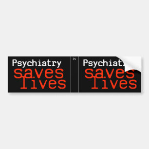 Dramatische Pro-Psychiatrische Decale (2 in 1) Bumpersticker