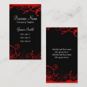 Dramatische rode draden : Sjabloon voor visitekaar Visitekaartje (Voorkant / Achterkant)