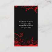 Dramatische rode draden : Sjabloon voor visitekaar Visitekaartje (Achterkant)