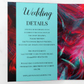 Dramatische rode en zwarte bruiloft drieluik uitnodiging (Binnenzijde eerst)