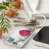 Dramatische rode kever, Apple Sleutelhanger (Voorkant Rechts)