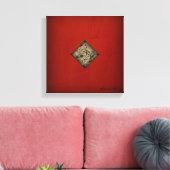 Dramatische rode moderne canvas kunst — Pollock-st (Insitu (Woonkamer))