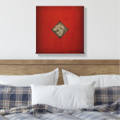 Dramatische rode moderne canvas kunst — Pollock-st (Insitu (Slaapkamer))