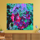 Dramatische rode, Paarse en roze tuinventilator Canvas Afdruk (Insitu (Woonkamer))