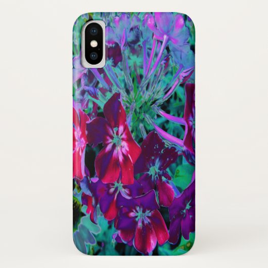 Dramatische rode, Paarse en roze tuinventilator Case-Mate iPhone Case (Achterkant)