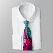 Dramatische rode, Paarse en roze tuinventilator Stropdas (Gebonden)