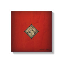 Dramatische rode pollock stijl moderne kunst