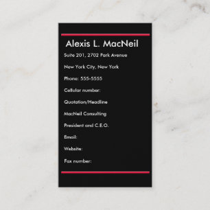 Dramatische rode Tulps-profielkaart Visitekaartje