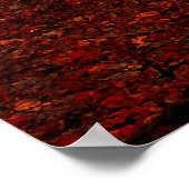 Dramatische rode wintersneeuwloze sneeuwbossen poster (Hoek)