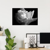 Dramatische Roos afdrukken Poster (Thuiskantoor)