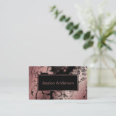 Dramatische Roos Gold en zwarte gemarmerde textuur Visitekaartje (Staand voorkant)