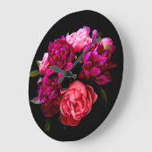Dramatische Roze En Paarse Pioenrozen Grote Klok (Hoek)