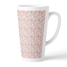 Dramatische Roze Gouden Harten Grote Latte Mok