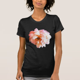 Dramatische roze perzik pioen t-shirt