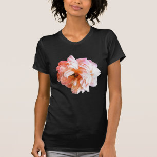 Dramatische roze perzik pioen t-shirt