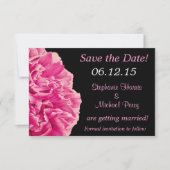 Dramatische roze pony Save the Date Wedding Kaart (Voorkant)
